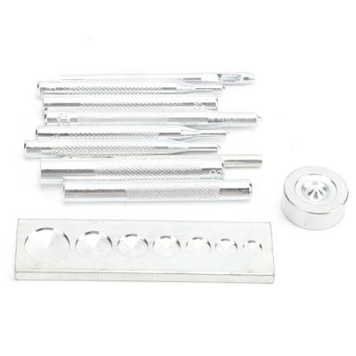 11PCS Manual Steel Tools Leather Snap Setter Set Die Punch Snap Set  For Leather Crafts and Repairs