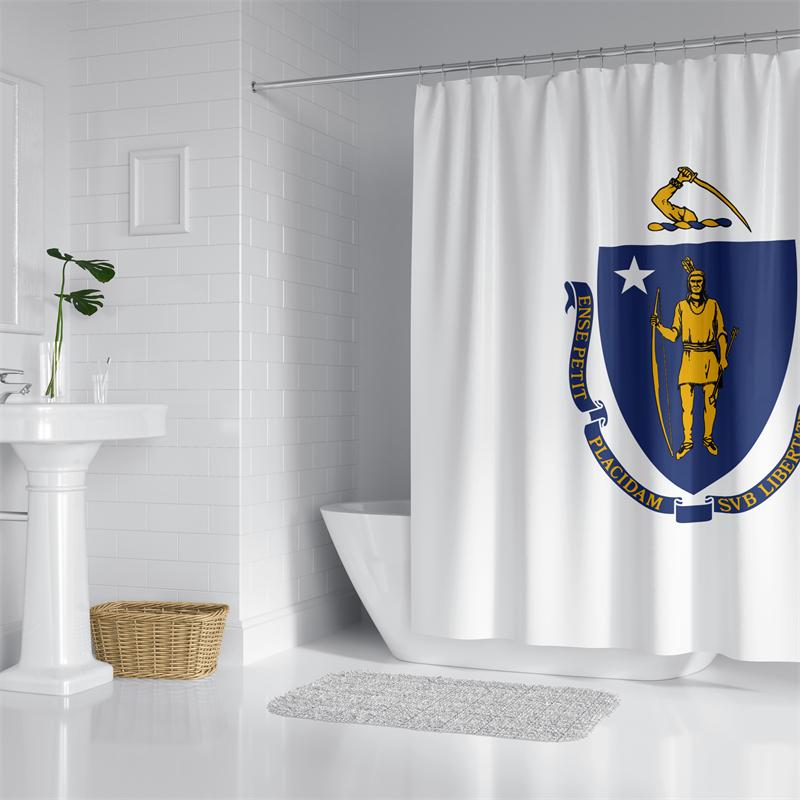 

Aertemisi Massachusetts Shower Curtain Set With Grommets And Hooks For Bathroom Decor W60H190(CM)-1 Pcs