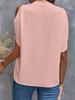 2026 Summer Women's V-Neck Off-Shoulder Top - Solid Color & Stylish