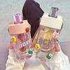 Large capacity straw plastic cup wholesale custom milk tea cup straw cup portable