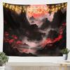 Japanese Wave Tapestry Kids Ocean Wave Sunset Wall Hanging For Boys Girls Teens Japanese Ukiyoe Mount Wall Blanket Sea Waves