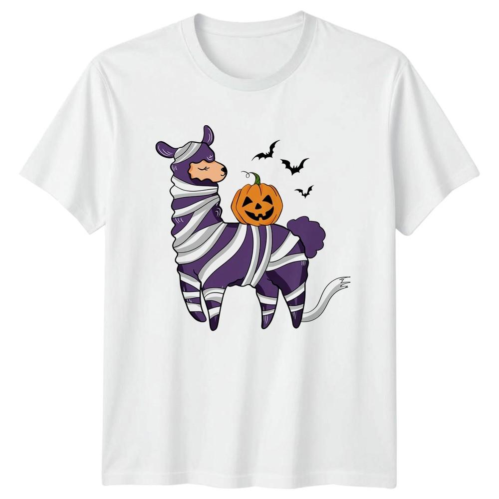 Mummy Llama Pumpkin Bats TShirt Mummy Llama Halloween Gift For Him And Her S