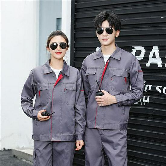 Langarm Arbeitskleidungs-Set für Damen und Herren - Strapazierfähige Uniform für Autoreparatur und Bau