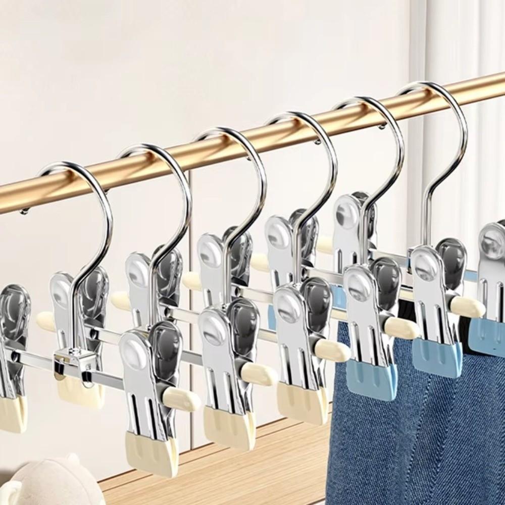30pcs Double Clip Clothes Drying Hanger 360° Rotatable Storage Clips Pants Hanger  Laundry Hanger
