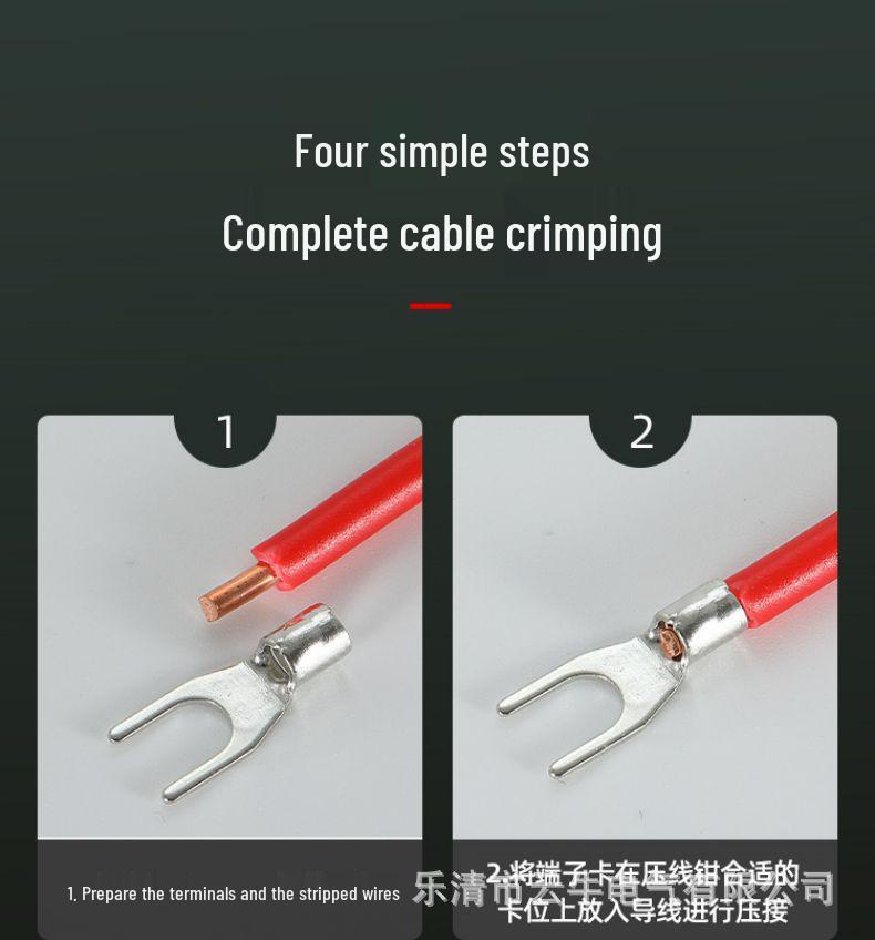 Cold-pressed U-shaped Copper Terminal Connector SNB Fork-type Wire Terminal Lug with Free Invoice