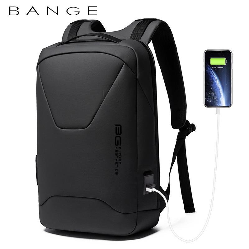 BANGE Waterproof Men's Business Sports Backpack with USB Laptop Compartment