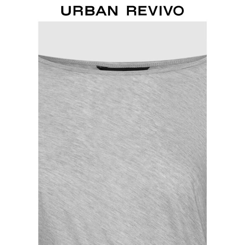 UR 2025 Autumn Women's Irregular Pleated Long-Sleeve T-Shirt