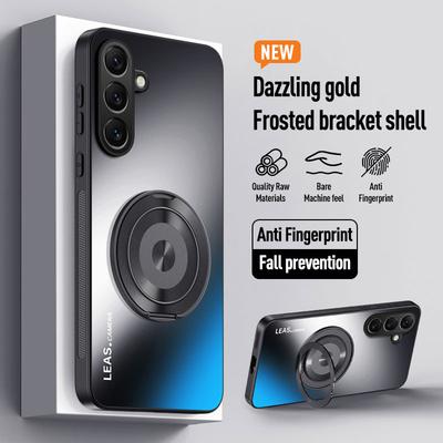 Für Samsung S25 Edge S24 S23 S22 S21 Plus FE Note 20 Ultra Magnetischer Ringständer Rückseite Handyhülle Magsafe Ring Linsenschutzhülle