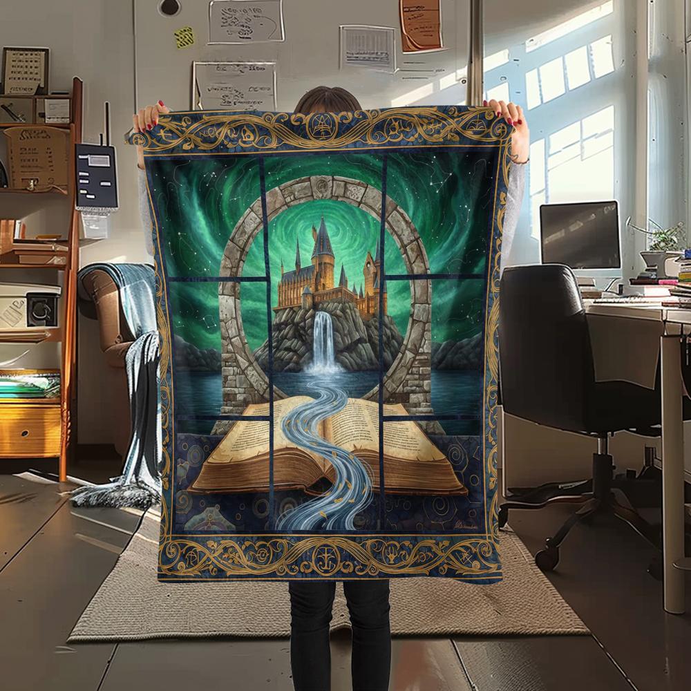 1Pc Cartoon Print Flannel Blanket, High Quality Comfortable for All Seasons, Home Decor, Warmth and Comfort, Perfect for Christmas Birthday Gift