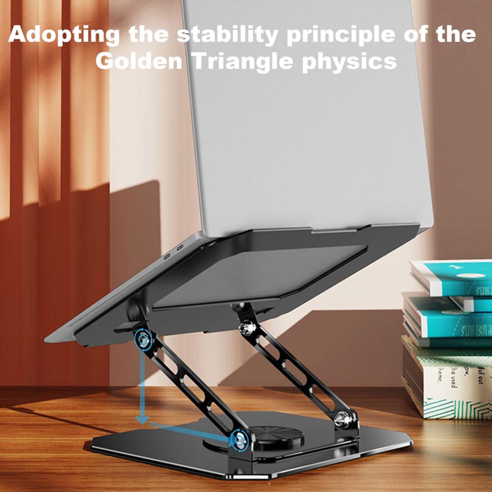 Sturdy Laptop Stand 360-degree Rotation Laptop Stand with Adjustable Height Angle Sturdy Construction Foldable Design for Work