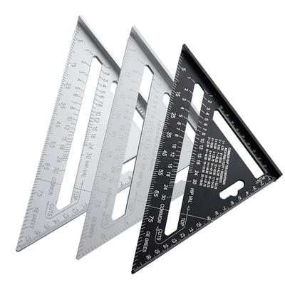 7'' Triangle Angle Protractor Aluminum Alloy Measuring Ruler Miter For Framing Building Carpenter Measuring Tools