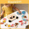 Holz-Tier- und Charakter-Gesichtsausdruck-Puzzle für Kinder, Lern-Gehirnjoggel-Spielzeug
