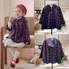 Korean Girl's Plaid Knit Hooded Sweater Shawl 943