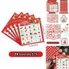 Santa Christmas Theme Bingo Card Game With Instructions For Festive Parties