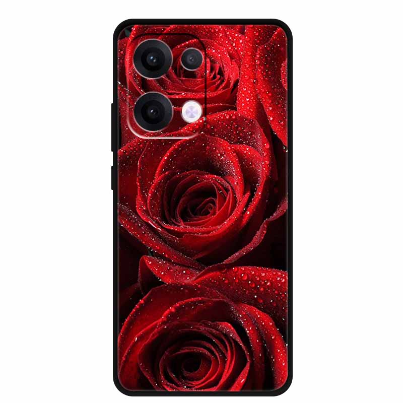 For Oppo Reno13 5G Case Soft TPU Cute Cartoon Silicon Back Cover for Oppo Reno 13 Pro Phone Cases Reno13Pro 13Pro 5G Black Shell