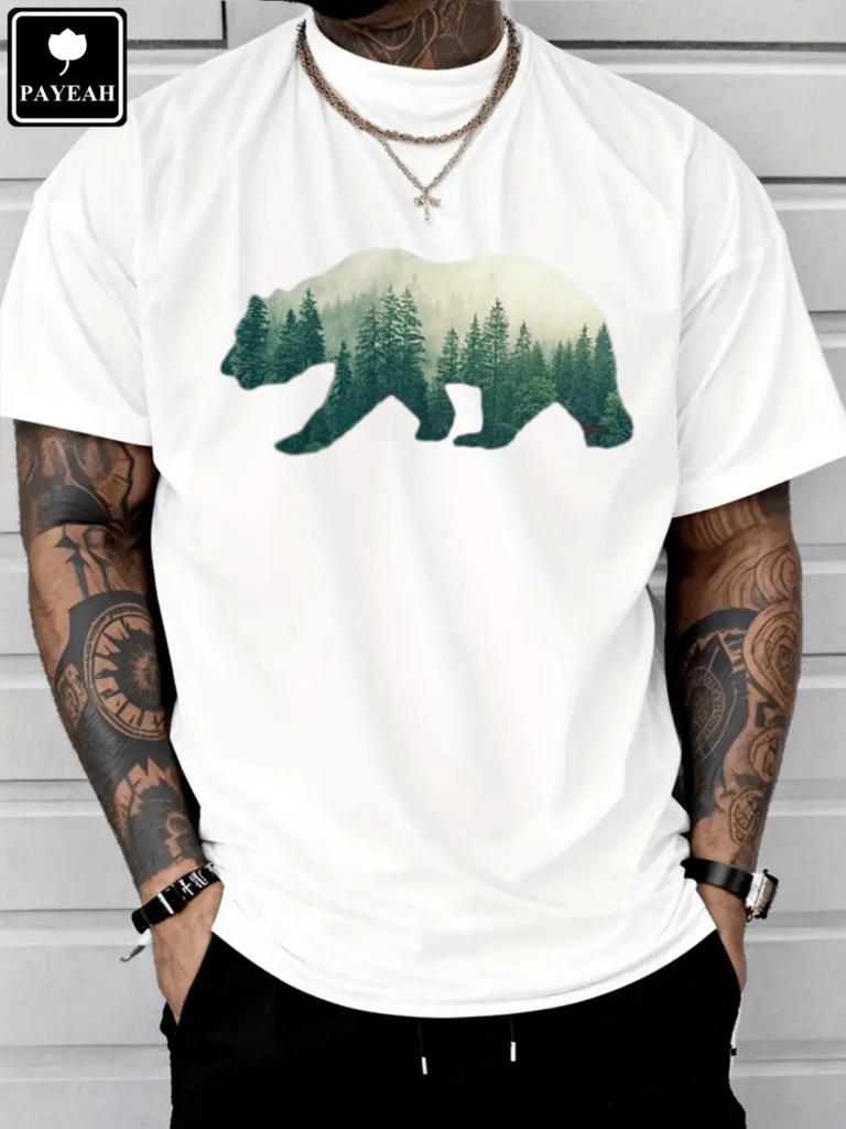 PAYEAH Vintage National Park Bear Hiking Tees Unisex T-shirt