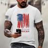 Men's Fashion Casual Short Sleeve Round Neck Independence Day Flag T-Shirt Top