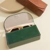 Portable Retro Style Glasses Case Pearl Velvet Inner Light Luxury Eyeglasses Case PU Leather Eyeglasses Holder Women