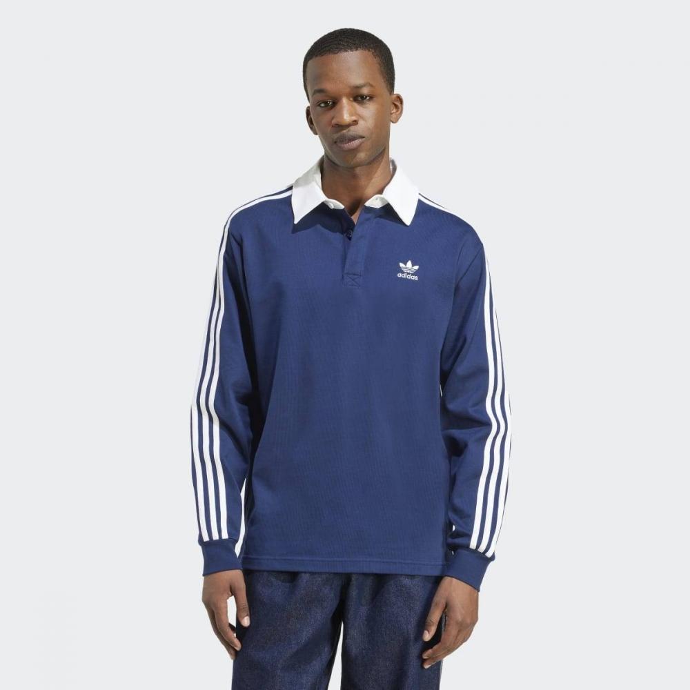 Adidas Unisex Adicolor Rugby Polo Shirt Navy  Jy1400 2XL(110)
