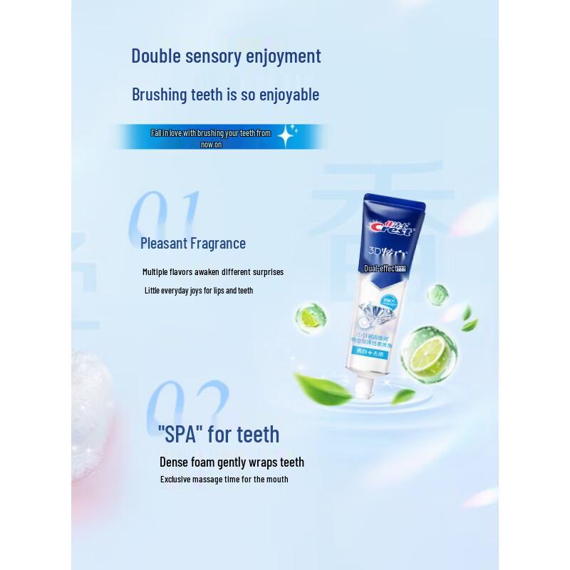 Crest 3D White Morning Dew Lotus Toothpaste
