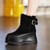 2024 New Women's Thick-soled Heightened Snow Boots Winter Selling Plush Warm Women's Casual Slip-on Fashion Boots Walking Boots