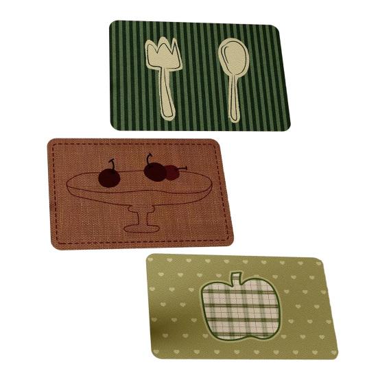 Placemat Soft Tough Non-Slip Heat Insulation Table Mat Oil-Proof Wipeable Easy