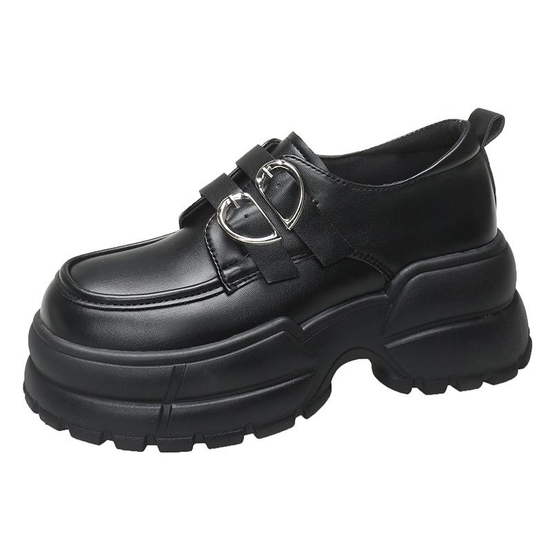 

Маленькие кожаные туфли женские женские туфли весна и осень толстая подошва женские пряжки низкие туфли Lefou одинарные женские модные женские дышащие туфли 40