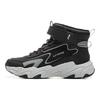 Li Ning Kids Fashion Non-Slip Shock Absorbing Warm High-Top Casual Shoes Kids sneaker Black Gravel-Gray YKCU186-33