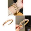 18k Gold Plated Zircon Pearl Bracelet With Geometric Design For Formal Occasions