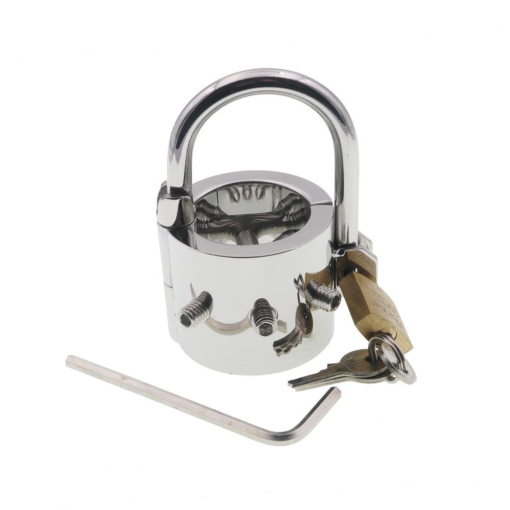 Stainless Steel Scrotum Pendant Heavy Double Physical Stretching Exercise Egg Squeeze Non-Piercing Alternative Training