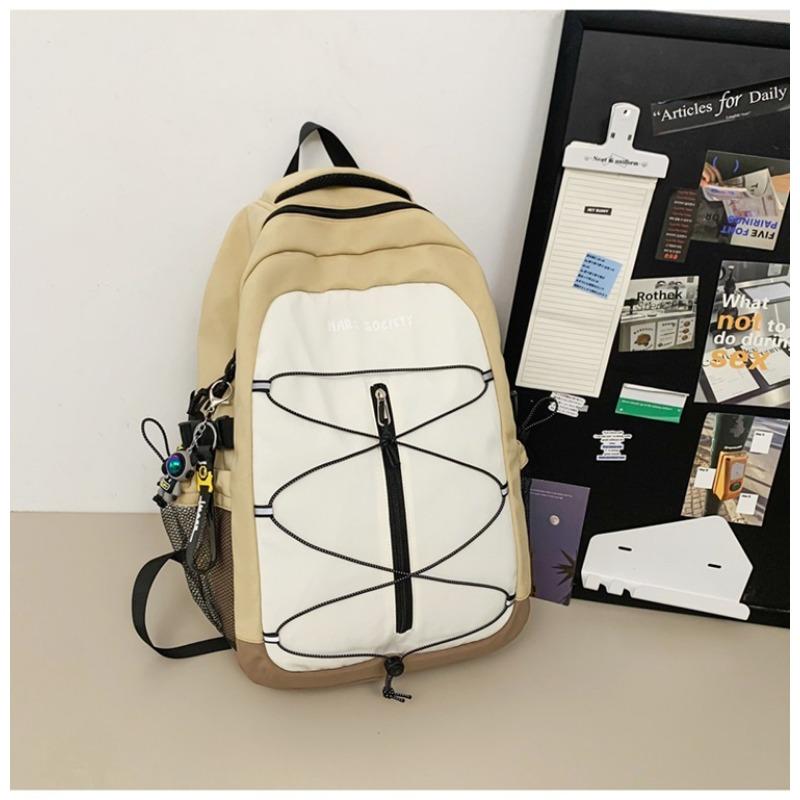 The New Schoolbag Is High-value, Fresh and Sweet, Contrasting Colors, Splicing Backpack, Couple Light Travel, Spring Outing Backpack.