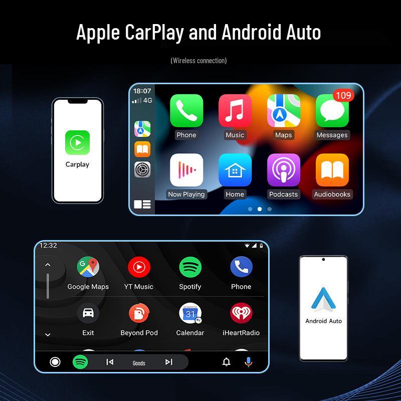 7-Inch Wireless Android Auto & CarPlay Portable Navigator MP5 Player
