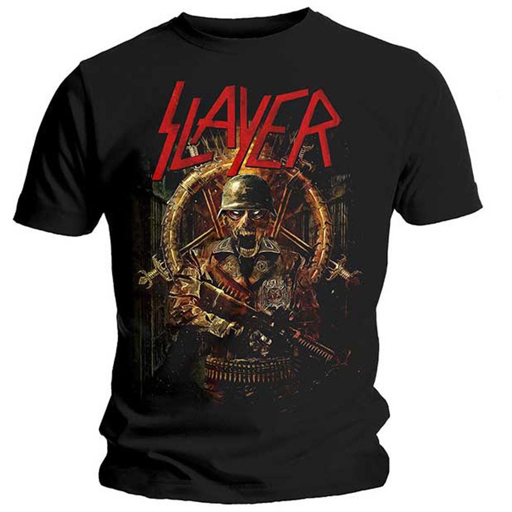 Men s Slayer Hard Cover Comic Book (Back Print) Slim Fit T-shirt Small Black XL