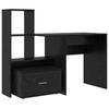 Desk Black Oak Effect 131.5 X 50 X 106.5 Cm