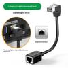 Right Angle CAT6 RJ45 Ethernet Extension Cable 1Pcs Male to Female Elbow for Narrow Space Network Port Extending