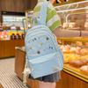 Schoolbag New Cute Backpack Large Capacity Korean Version Junior High School High School Student Schoolbag Women's Simple Fashion Versatile Travel