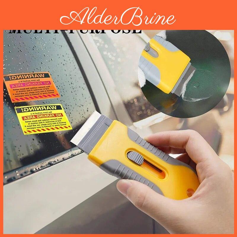 Retractable Blade Scraper Plastic Razor Glass Scraper Windshield Sticker Labels Remover For Cooktop Windows Metal Vinyl Car Glue