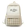 Schoolbag Japanese Plaid Color Matching Schoolbag Female New Middle and High School Students Large Capacity Backpack College Students Small Fresh 