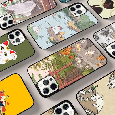 Japanese Cat Culture Aesthetic Art Phone Case For iPhone 17 Air 16 15 14 13 12 11 Pro Max Max Plus Bumper Case Cover