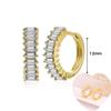 925 Silver Ear Needle White Zircon Butterfly/Water Drop Hoop Earrings Drop Earrings For Women Fashion Wedding Jewelry