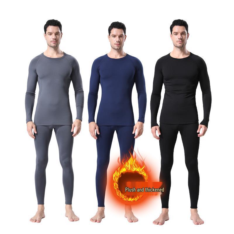 Velvet-Lined Quick-Dry Sports Suit: Long-Sleeve Base Layer for Winter Running, Fitness & Basketball