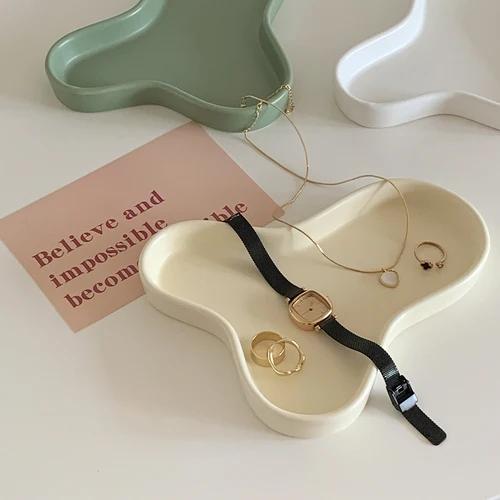 Cloud Plate Ceramic Fruit Dish Dessert Plate Snack Bowl Jewelry Trays Decorative Plate  Cake Stand Storage Tableware