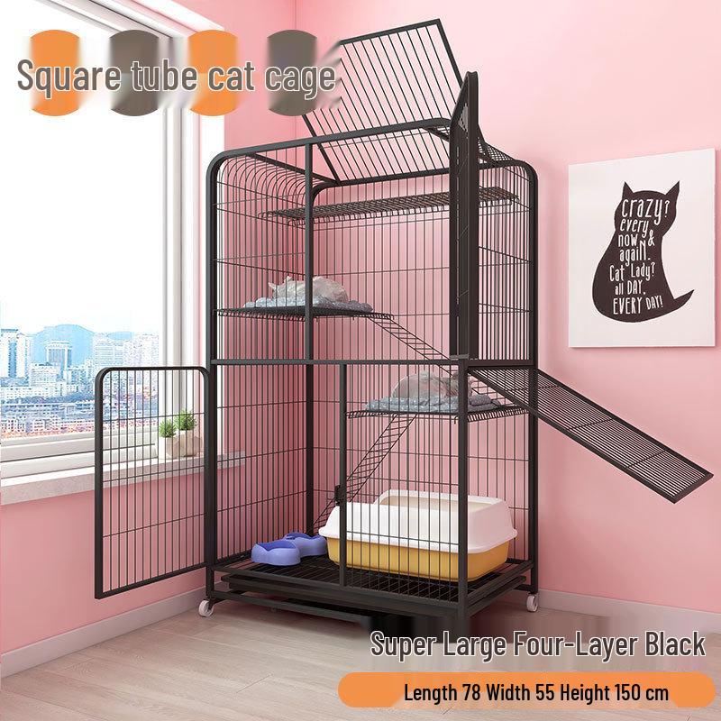 Two-Story Indoor Cat Villa: Space-Saving Cat House and Bed for Small Apartments