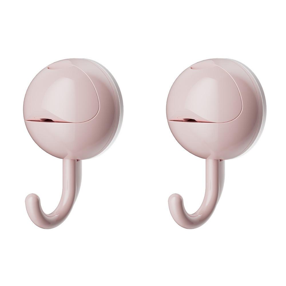 2Pcs Decorative Suction Cup Hook Plastic Towel Hanger Convenient Clothes Towel Storage Hook  Kitchen