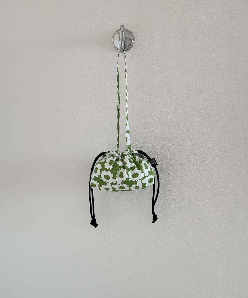 Sogonsogon Bloom Olive Mini String Bag