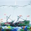 Seahorse Pneumatic Aquarium Decoration: Oxygenating Deep Sea Shipwreck Toy
