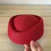 Ins Blogger Sun Hat Summer Flat Beret Women Water Droplet Flight Attendant Hat Circle Concave Top Church Derby Party Pillbox Hat
