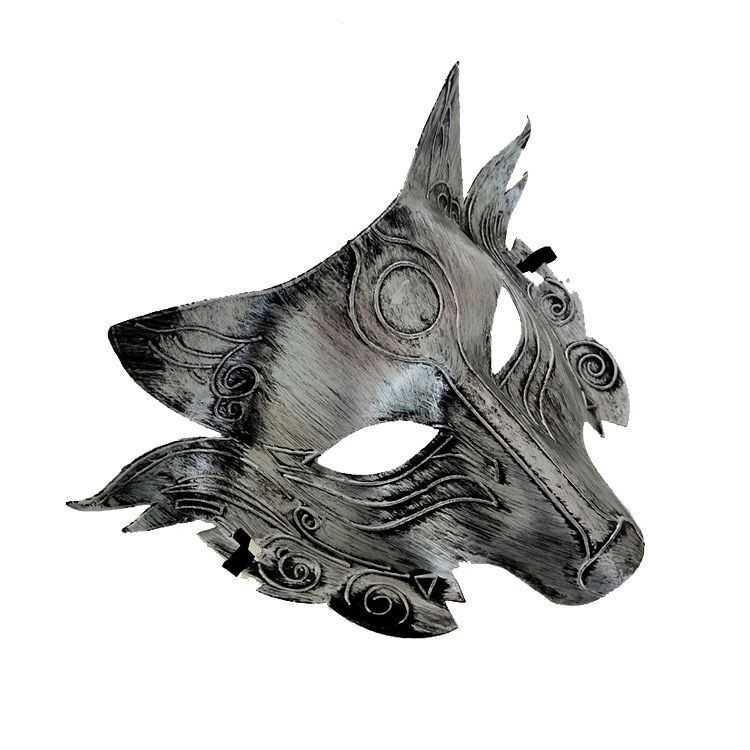 Animal Wolf Head Mask Halloween Masquerade Party Performance Supplies Werewolf Handmade DIY