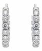 Alleun Silver 925 Cubic One-Touch Earrings Mini Bold
