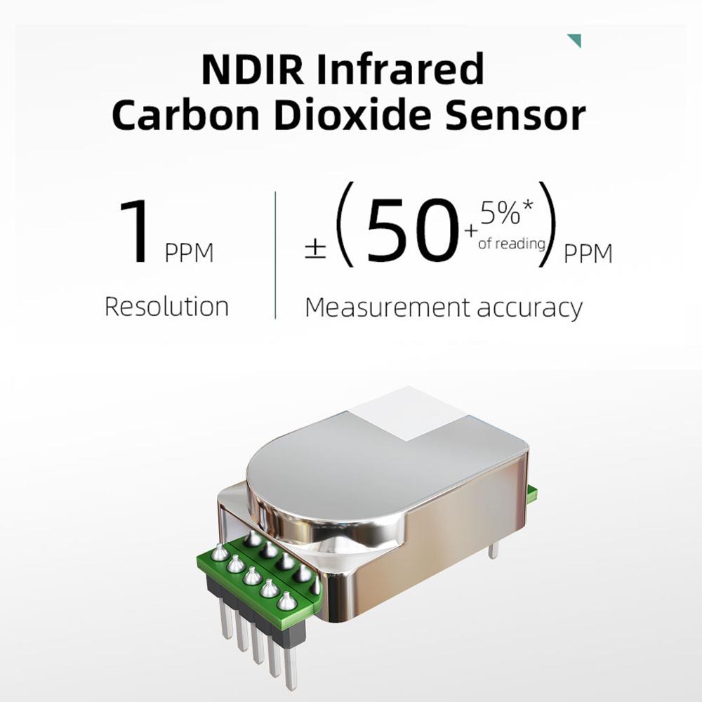 Home and Outdoor Portable LCD Digital Carbon Dioxide Detector Mini 3 in 1 Air Quality Tester Multifunction CO2 Gas Thermometer Hygrometer Touch Sensor